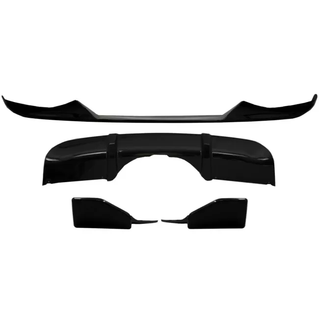 Body Kit Front Bumper Lip and Air Diffuser suitable for BMW X5 F15 (2014-2018) Aero Package M Technik Sport Piano Black