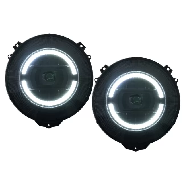 Full LED Headlights suitable for Mercedes G-Class W463 (2007-2017) Black Facelift 2018 Design