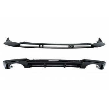 Rear Bumper Valance Diffuser with Spoiler Lip suitable for Audi A3 8V Facelift (2017-2019) Sedan Cabrio RS3 Design only S-line Bumper Piano Black