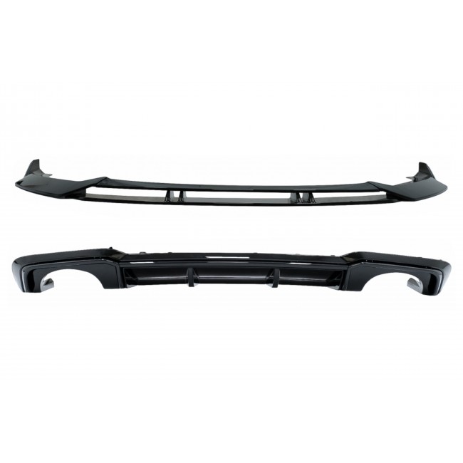 Rear Bumper Valance Diffuser with Spoiler Lip suitable for Audi A3 8V Facelift (2017-2019) Sedan Cabrio RS3 Design only S-line Bumper Piano Black