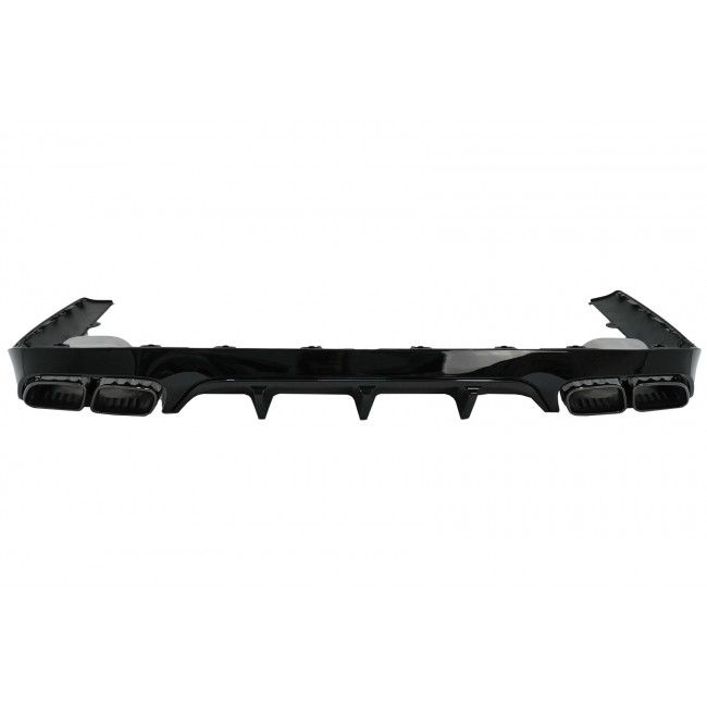 Rear Diffuser with Exhaust Tips suitable for Mercedes E-Class C238 A238 AMG Sport Line Coupe Cabrio (2016-2019) E63 Night Package Design