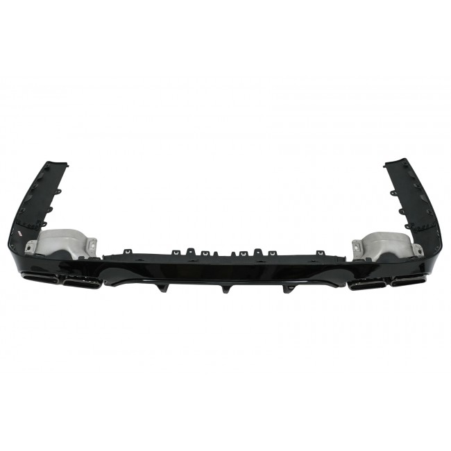 Rear Diffuser with Exhaust Tips suitable for Mercedes E-Class C238 A238 AMG Sport Line Coupe Cabrio (2016-2019) E63 Night Package Design