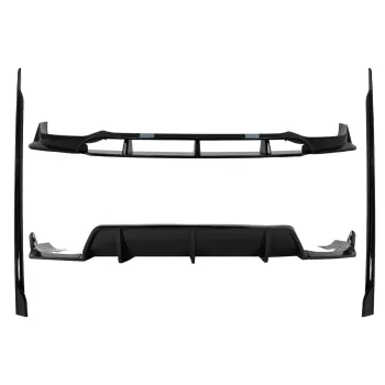 Aero Body Kit suitable for BMW X6 G06 (10.2019-03.2023) M-Tech Black Knight Design Piano Black
