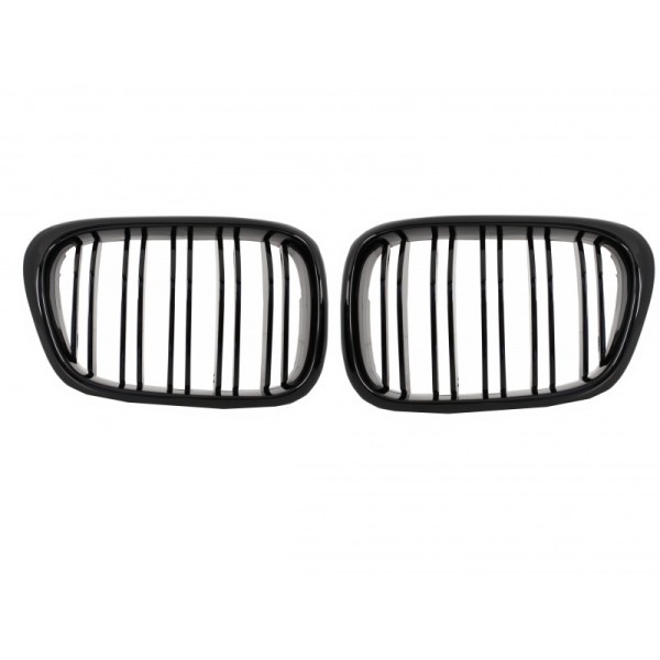 Body Kit suitable for BMW 5 Series E39 (1997-2003) Double Outlet M5 Design with Fog Lights Chrom and Central Grilles Piano Black