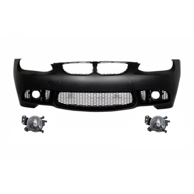 Front Bumper with Fog Light Projectors suitable for BMW 3 Series E92 Coupe E93 Cabrio (2006-2009) M3 Look Without PDC