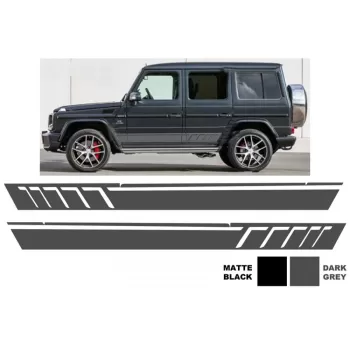 Side Decals Sticker Vinyl Dark Grey suitable for Mercedes G-class W463 (1989-2017)