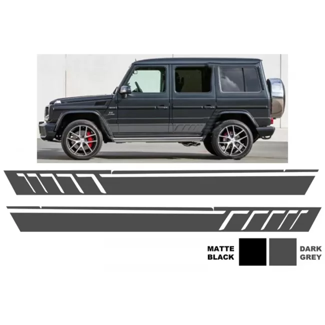 Side Decals Sticker Vinyl Dark Grey suitable for Mercedes G-class W463 (1989-2017)