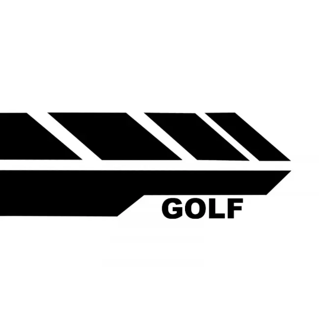 Side Decals Sticker Vinyl Black suitable for VW Golf 5 6 7 V VI VII (2003-up)