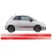 Side Decals Sticker Vinyl Red suitable for Fiat 500 (2007+)