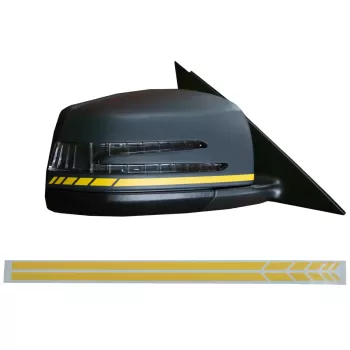 Sticker Mirror Yellow Matte suitable for Mercedes Coupe C238 A B C E S Class CLA GLA CLS GLK W246 W204 W176 W117 W212 W207 W218 X156 X204 W221