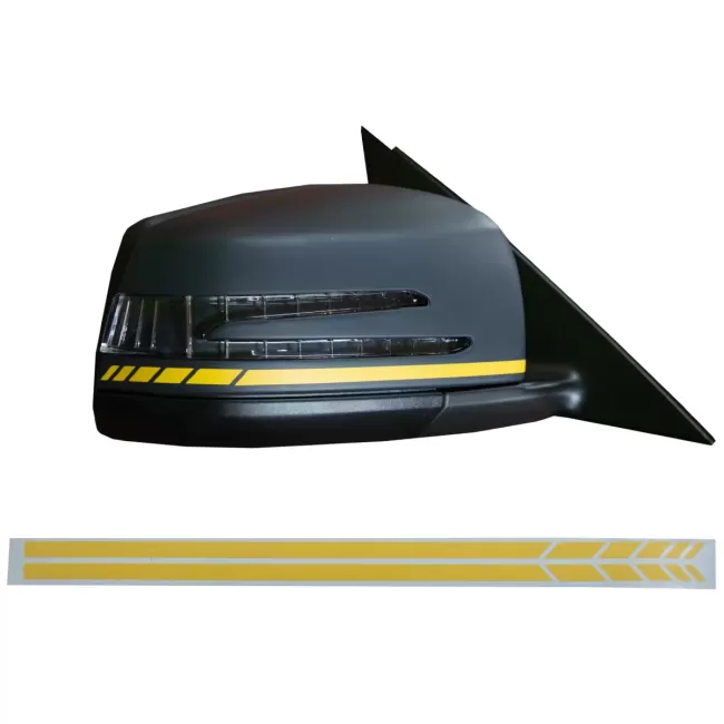 Sticker Mirror Yellow Matte suitable for Mercedes Coupe C238 A B C E S Class CLA GLA CLS GLK W246 W204 W176 W117 W212 W207 W218 X156 X204 W221