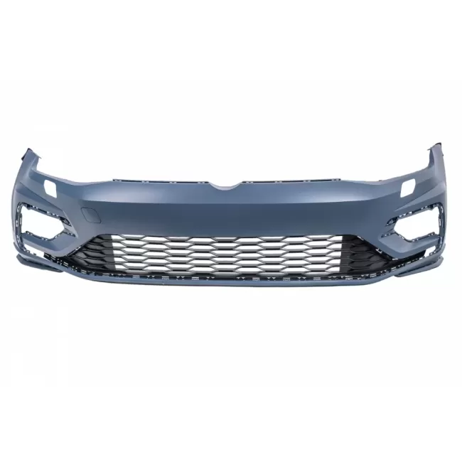 Front Bumper with Central Badgeless Grille suitable for VW Golf 7.5 (2017-2020) R GTI Design