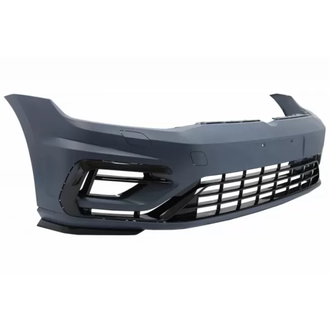 Front Bumper with Central Badgeless Grille suitable for VW Golf 7.5 (2017-2020) R GTI Design