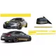 Set Sticker Side Decals & Upper Bonnet Roof Tailgate and Mirror Matte Yellow suitable for Mercedes C205 Coupe A205 Cabriolet (2014-up)