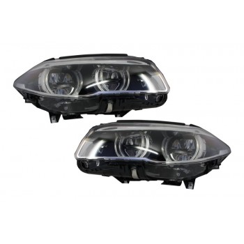 Headlights Full LED suitable for BMW 5 Series F10 F11 (2011-2013) Angel Eyes