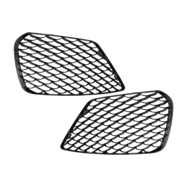 Front Bumper Side Grilles suitable for Mercedes S-Class W222 (2013-2017) S63 Design Piano Black
