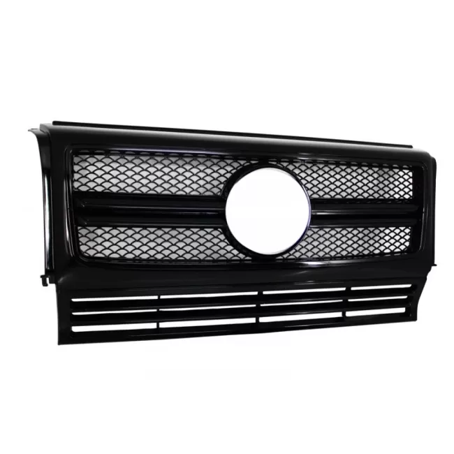 Front Grille suitable for Mercedes G-Class W463 (1990-2017) New G65 G63 Design Full Piano Black