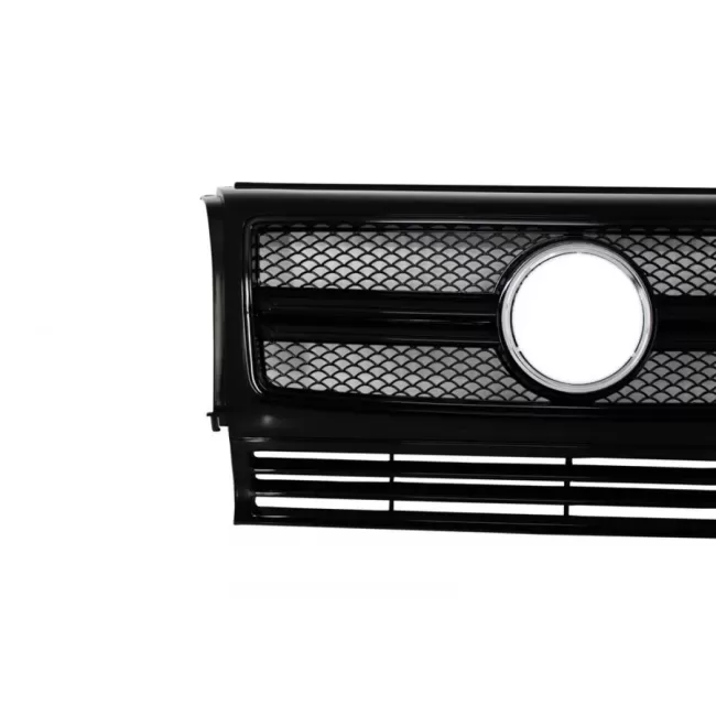 Front Grille suitable for Mercedes G-Class W463 (1990-2017) New G65 G63 Design Full Piano Black