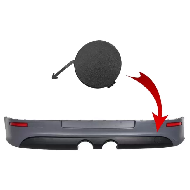 Tow Hook Cover Rear Bumper Extension suitable for VW Golf 5 V (2003-2007) R32 Design