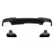 Double Outlet Air Diffuser Brilliant Black Edition with Exhaust Muffler Tips Sport M-Tech 550i V8 LCI Square suitable for BMW F10 F11 (2011-2017)
