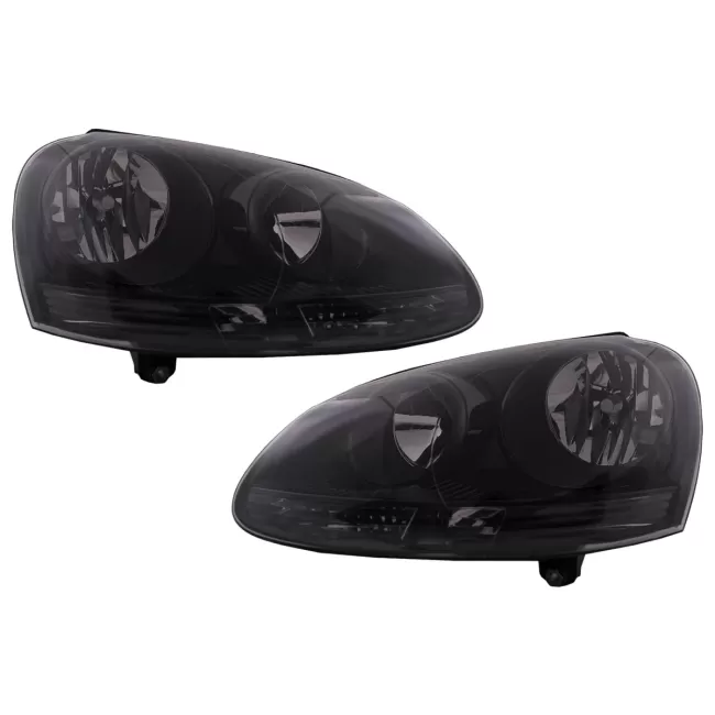 Headlights suitable for VW Golf 5 V (10.2003-2009) Jetta (2005-2010) All Black