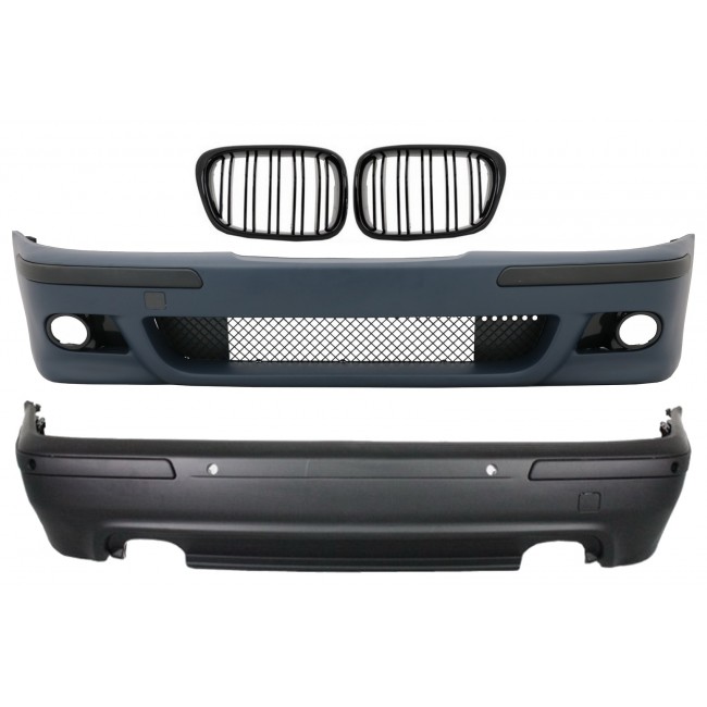 Body Kit suitable for BMW 5 Series E39 (1997-2003) M5 Look with Central Grille Double Stripe Piano Black