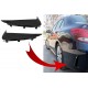 Rear Bumper Flaps Side Fins Flics suitable for Mercedes C-Class W205 (2014-2020) Piano Black