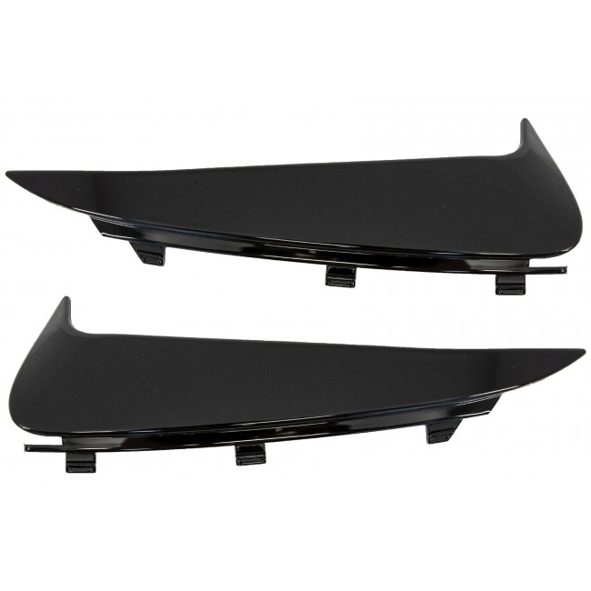 Rear Bumper Flaps Side Fins Flics suitable for Mercedes C-Class W205 (2014-2020) Piano Black