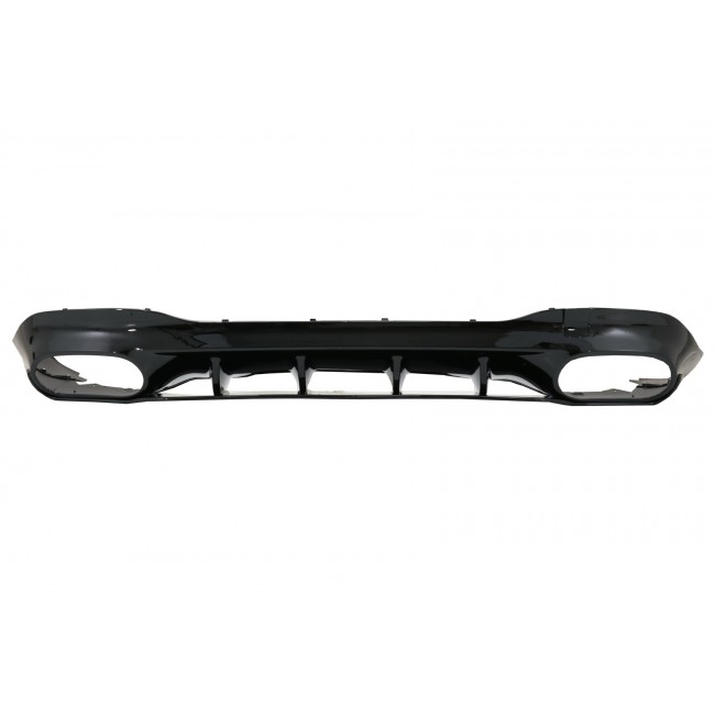 Rear Diffuser and Exhaust Tips Silver suitable for Mercedes CLA X118 Shooting Brake C118 Coupe Sport Line (2019-06.2025) CLA35 Design
