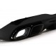 Rear Bumper Diffuser with Black Exhaust Muffler Tips suitable for Mercedes C Class W206 S206 Sport Line (2021-Up) C63 Design
