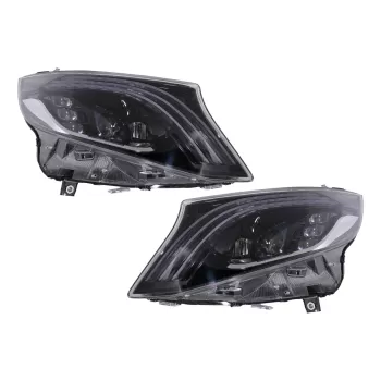 Full LED Headlights suitable for Mercedes V-Class W447 (2016-2020) Black