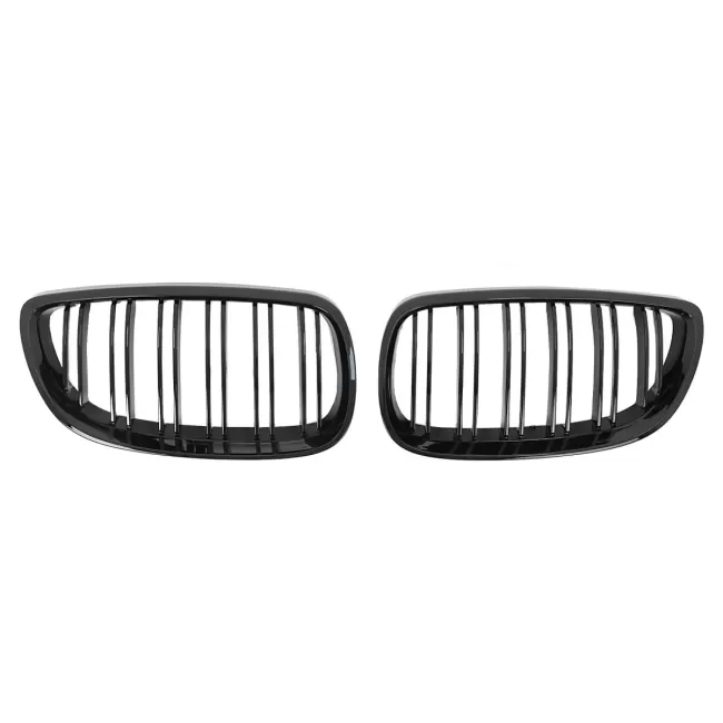 Front Kidney Grilles suitable for BMW 3 Series E92 E93 Coupe Convertible PreLCI (2006-2009) Double Stripe M-Package Sport Design
