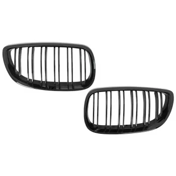 Front Kidney Grilles suitable for BMW 3 Series E92 E93 Coupe Convertible PreLCI (2006-2009) Double Stripe M-Package Sport Design