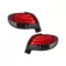 LED Taillights suitable for Peugeot 206 HatchBack 3 / 5 Doors (10.1998-2004) Red White