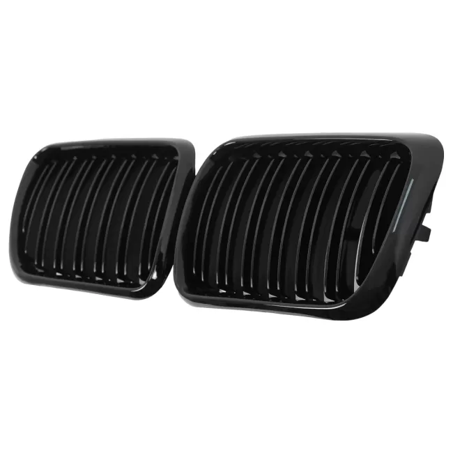 Central Kidney Grilles suitable for BMW 3 Series E36 LCI (11.1996-1999) Double Stripe Piano Black