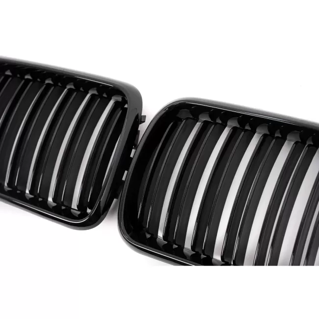 Central Kidney Grilles suitable for BMW 3 Series E36 LCI (11.1996-1999) Double Stripe Piano Black