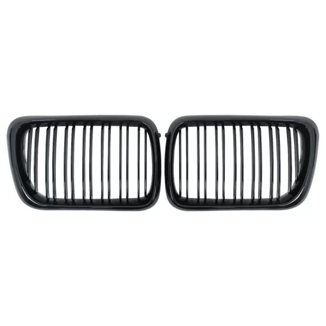 Central Kidney Grilles suitable for BMW 3 Series E36 LCI (11.1996-1999) Double Stripe Piano Black