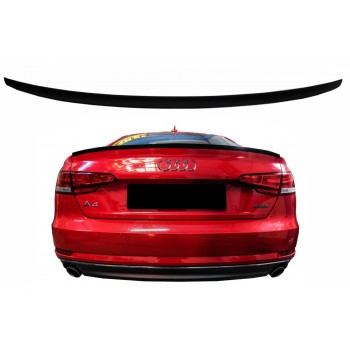 Trunk Spoiler suitable for Audi A4 B9 Sedan (2016-Up) Piano Black