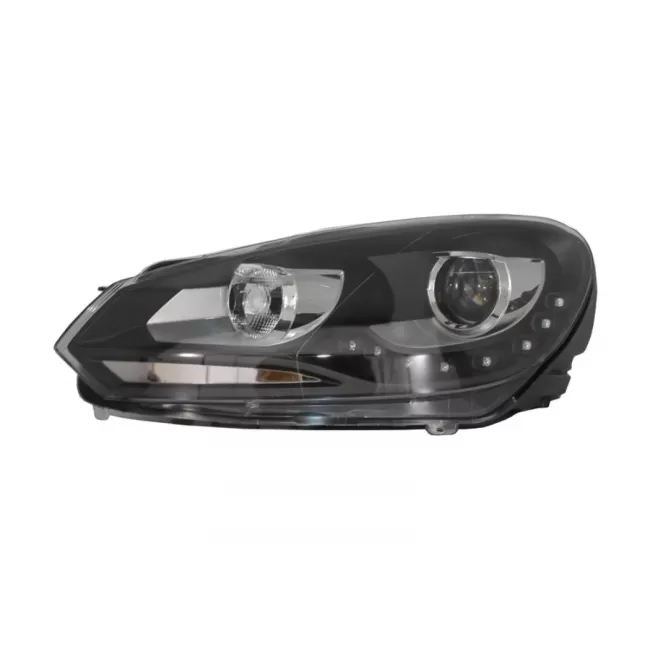 LED DRL Headlights suitable for VW Golf 6 VI (10.2008-2012) Black