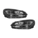 LED DRL Headlights suitable for VW Golf 6 VI (10.2008-2012) Black