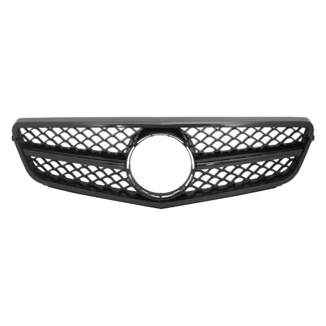 Front Grille suitable for Mercedes C-Class W204 S204 Limousine Station Wagon (2007-2014) Sport Piano Black