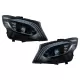 Full LED Headlights suitable for Mercedes V-Class W447 (2016-2020) Black