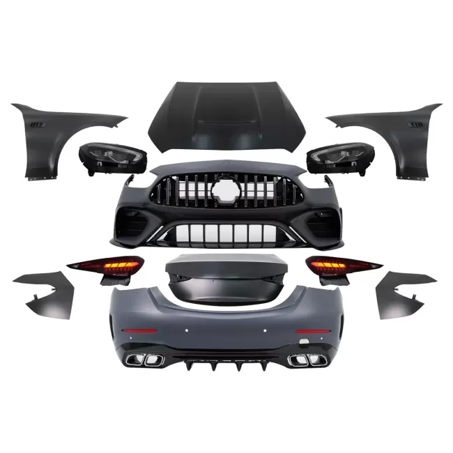 Upgrade Body Kit suitable for Mercedes C-Class W205 Facelift (2018-2022) Conversion to C-Class W206 C63 Design