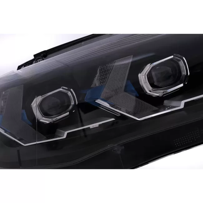 LED Headlights suitable for BMW X5 F15 (2013-2018) Conversion to G05 Design Black