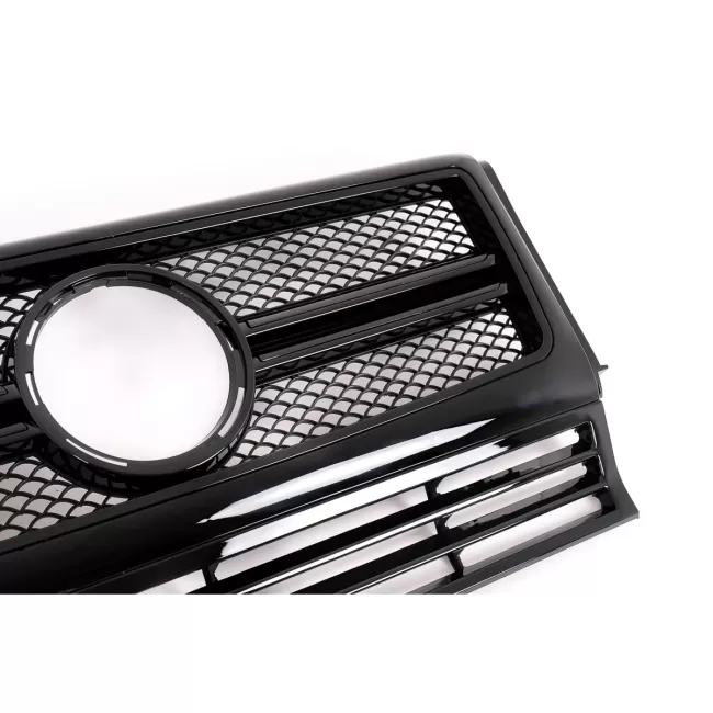 Front Grille suitable for Mercedes W463 G-Class (1990-2018) New G65 G63 Design Piano Full Black Edition