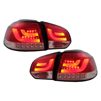 LED Taillights suitable for VW Golf 6 VI (2008-2013) Red Clear