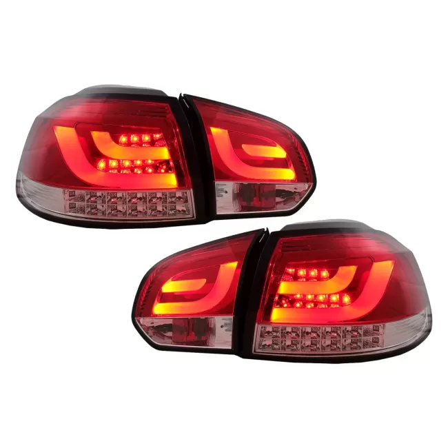 LED Taillights suitable for VW Golf 6 VI (2008-2013) Red Clear