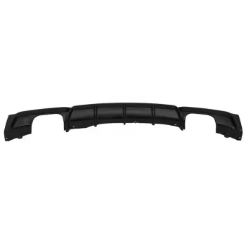 Rear Bumper Spoiler Valance Diffuser Double Outlet suitable for BMW 3 Series F30 F31 (2011-2019) Limo Touring M Design Brilliant Black Edition