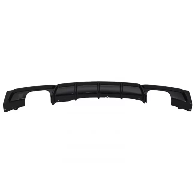 Rear Bumper Spoiler Valance Diffuser Double Outlet suitable for BMW 3 Series F30 F31 (2011-2019) Limo Touring M Design Brilliant Black Edition