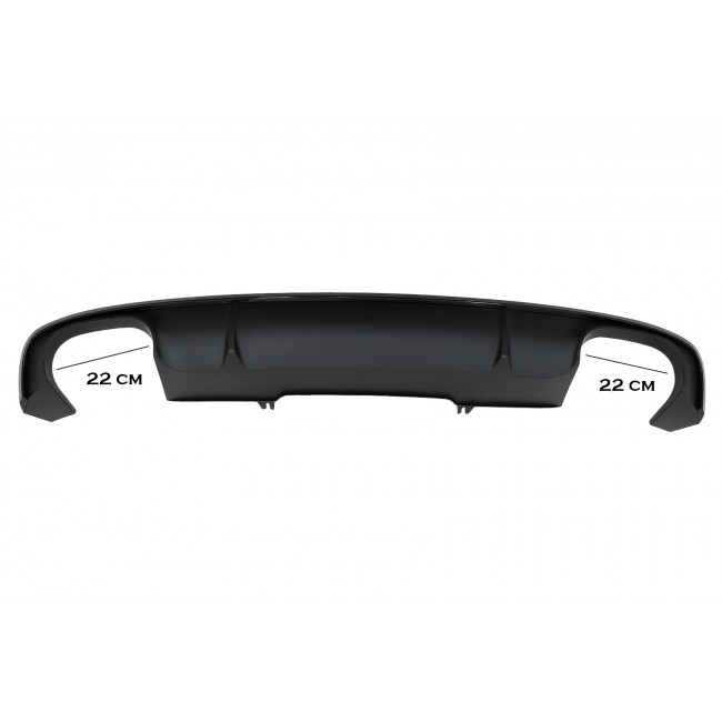 Rear Bumper Valance Diffuser suitable for Audi A4 B9 8W Sedan Avant (2016-2018) Black S4 Design For S-line